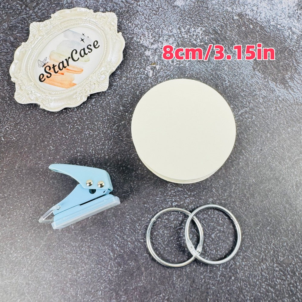 350 Gram Round Cardstock with Mini Hole Punch