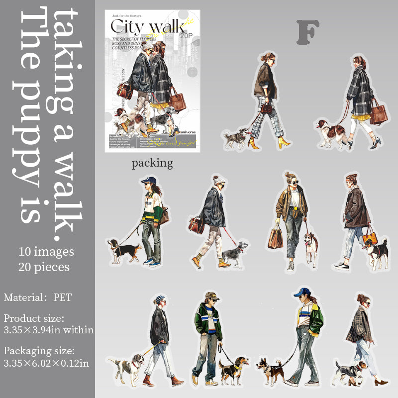 City Walk Sticker 20pcs