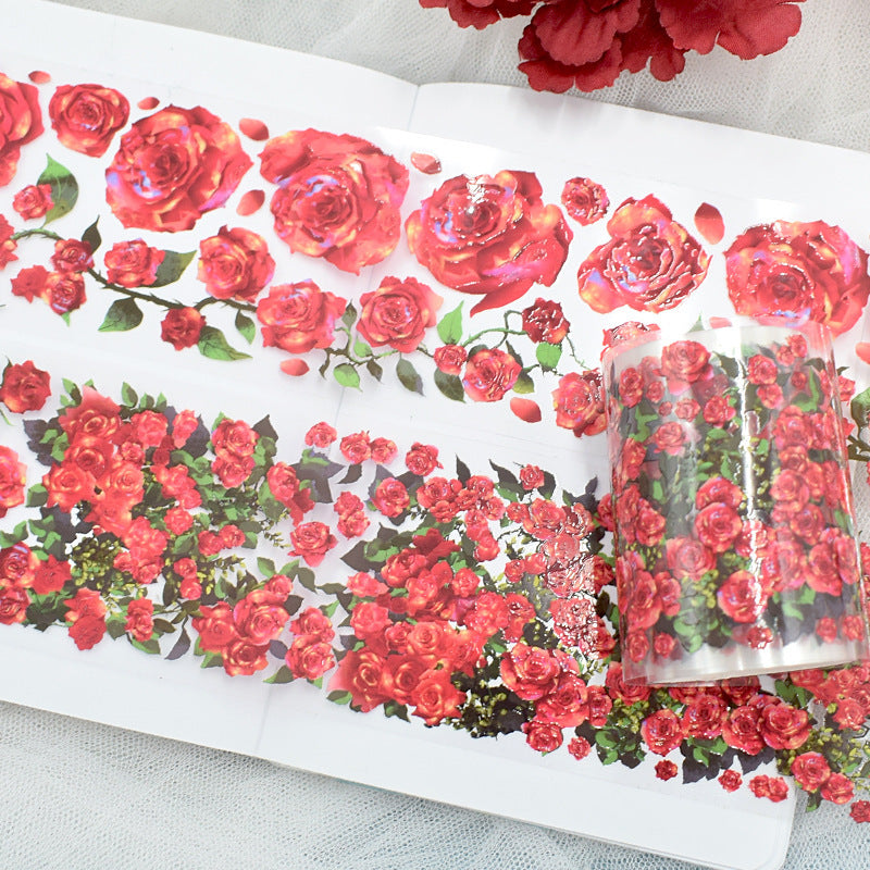 6cm*200cm Rose Garden PET Tape