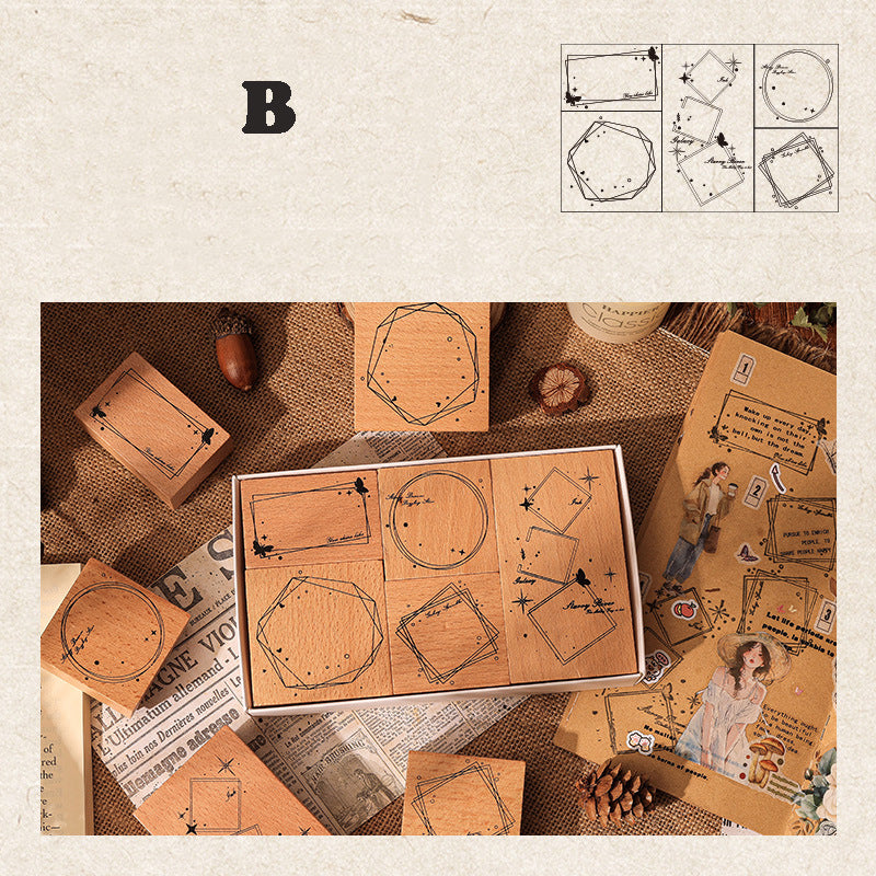 Retro Stamp Set 5pcs