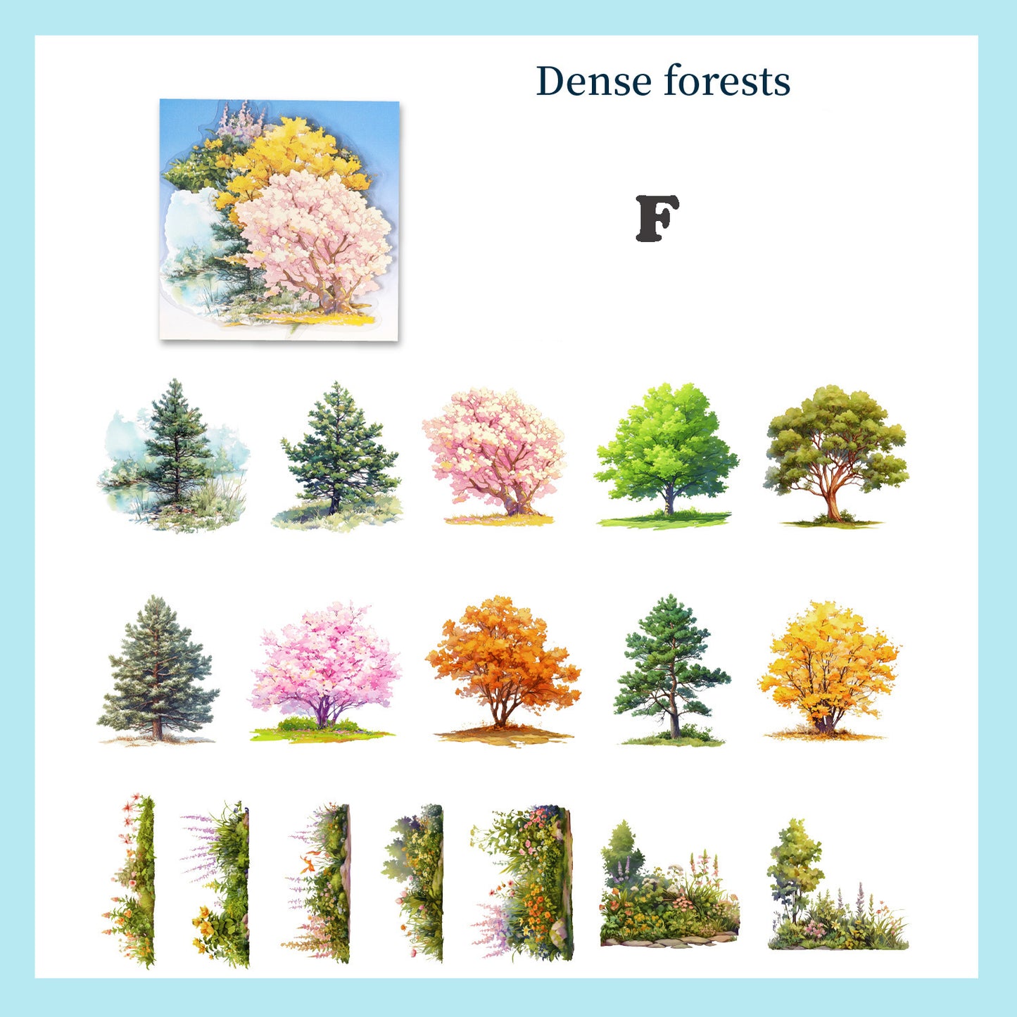 A Flower In A Different World Sticker 17pcs