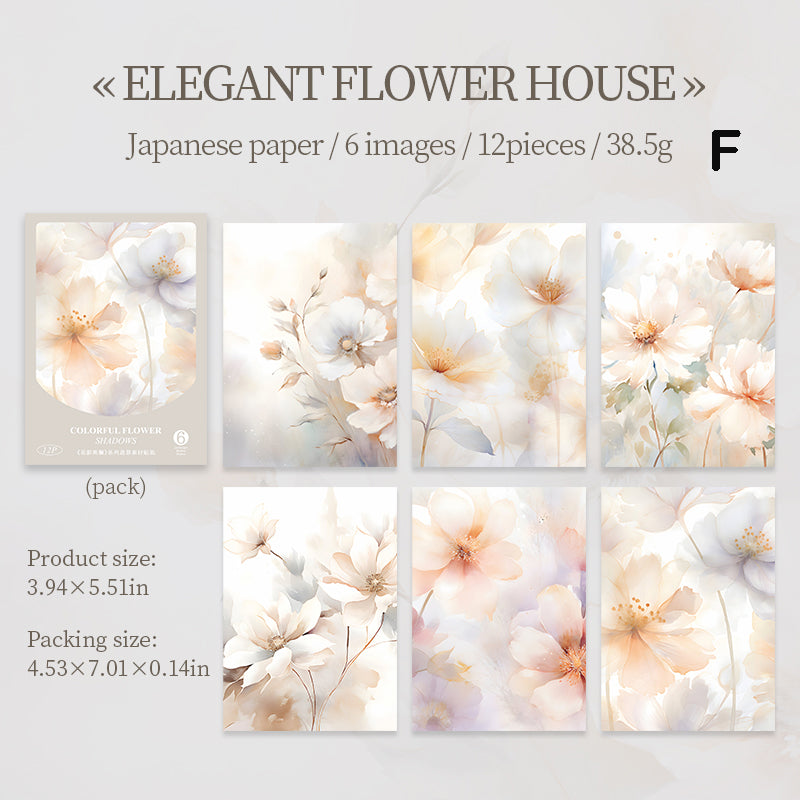 A Riot of Flower Shadows Sticker 12pcs