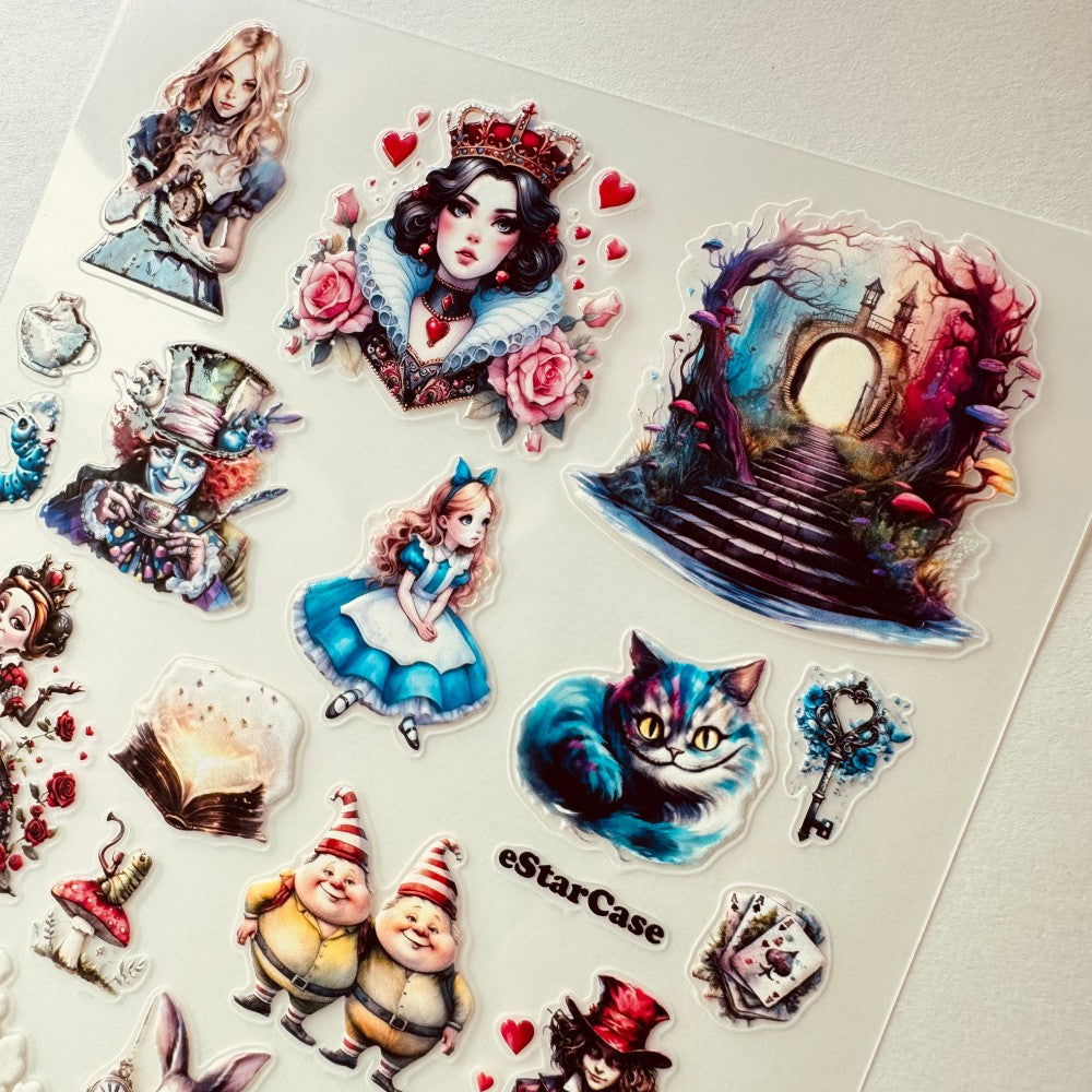 Alice Embossed Sticker 1pcs