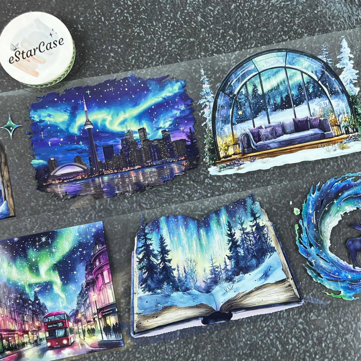 7cm*2m Aurora Eternal Night Tape