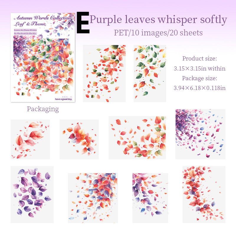 Autumn Words Sticker 20pcs