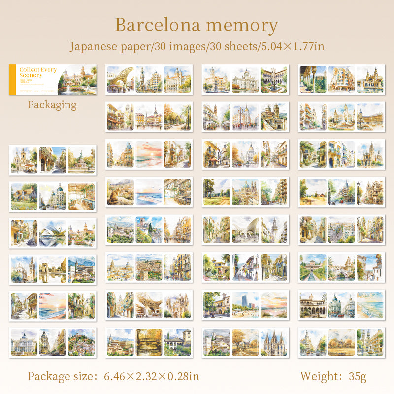 Collect Every Scenery Stickers 30pcs