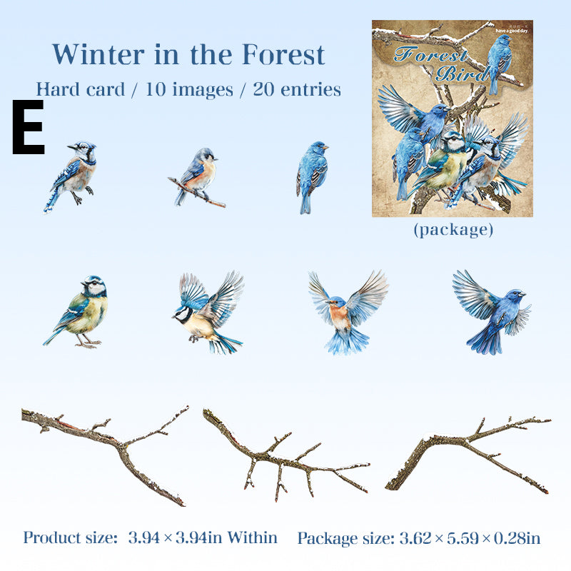 Birds In The Forest Stickers 20pcs