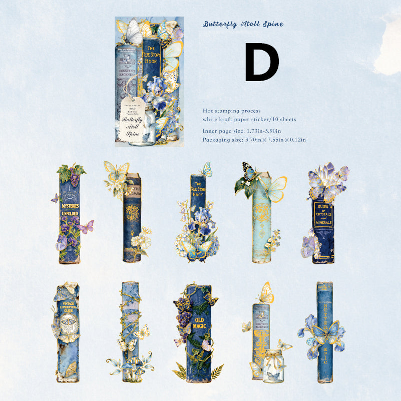 Book Spine Micro Sticker 10pcs