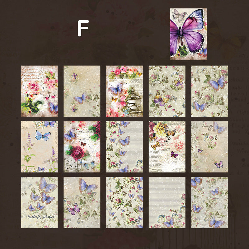 Butterflies in Full Bloom Paper 30pcs