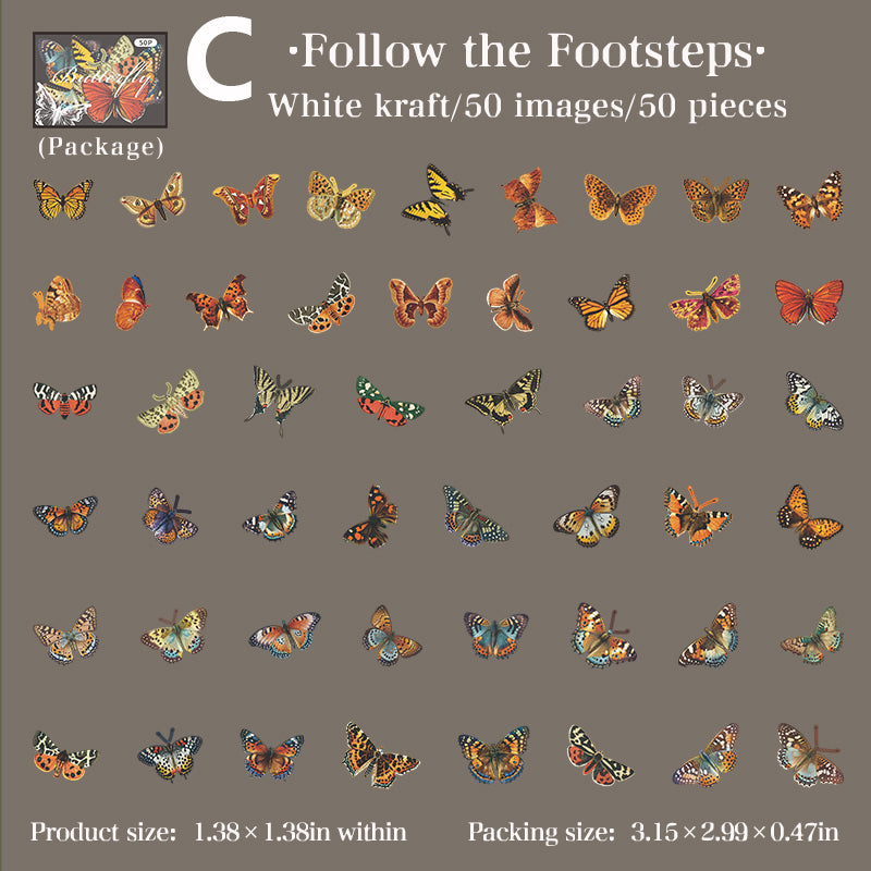 Butterfly Stickers 50pcs
