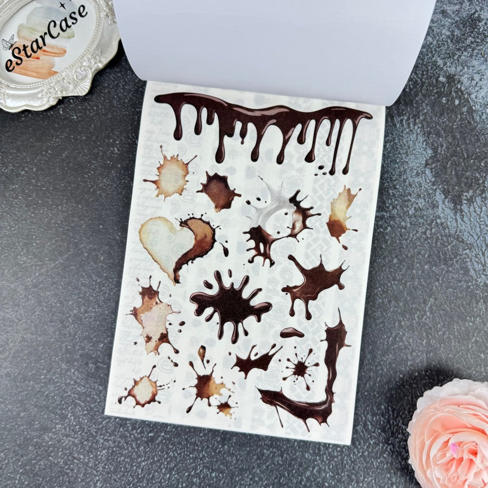 Chocolate Milk Coffee Sticker Book