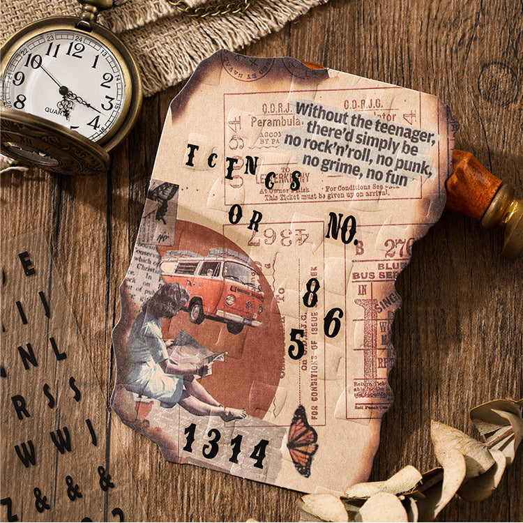 Classical Letters Sticker 6pcs