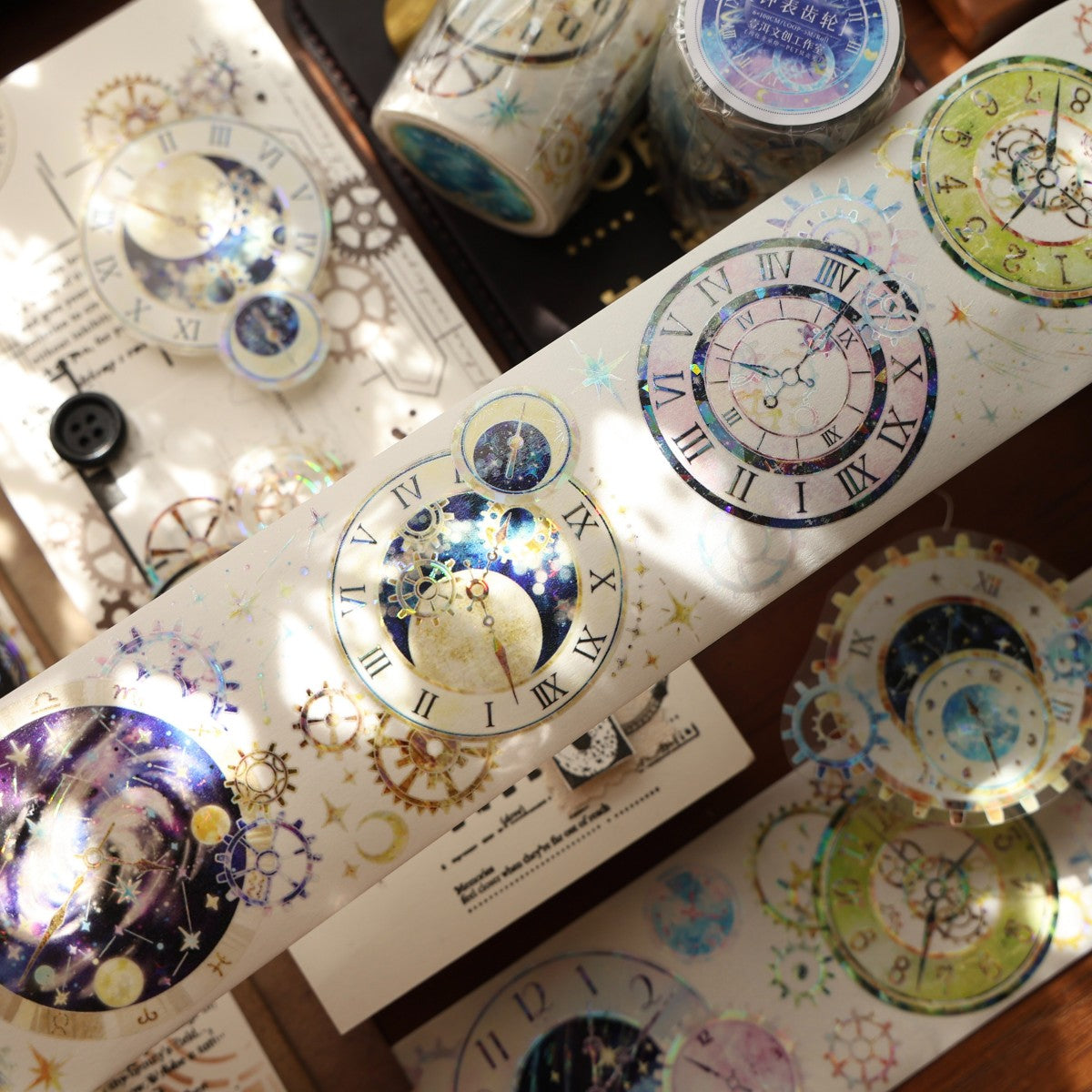 6cm*100cm Clocks and Gears Tape