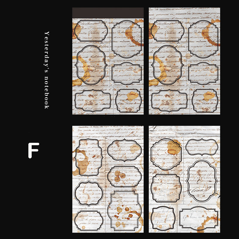 Coffee Theme Vintage Border Pad 30pcs