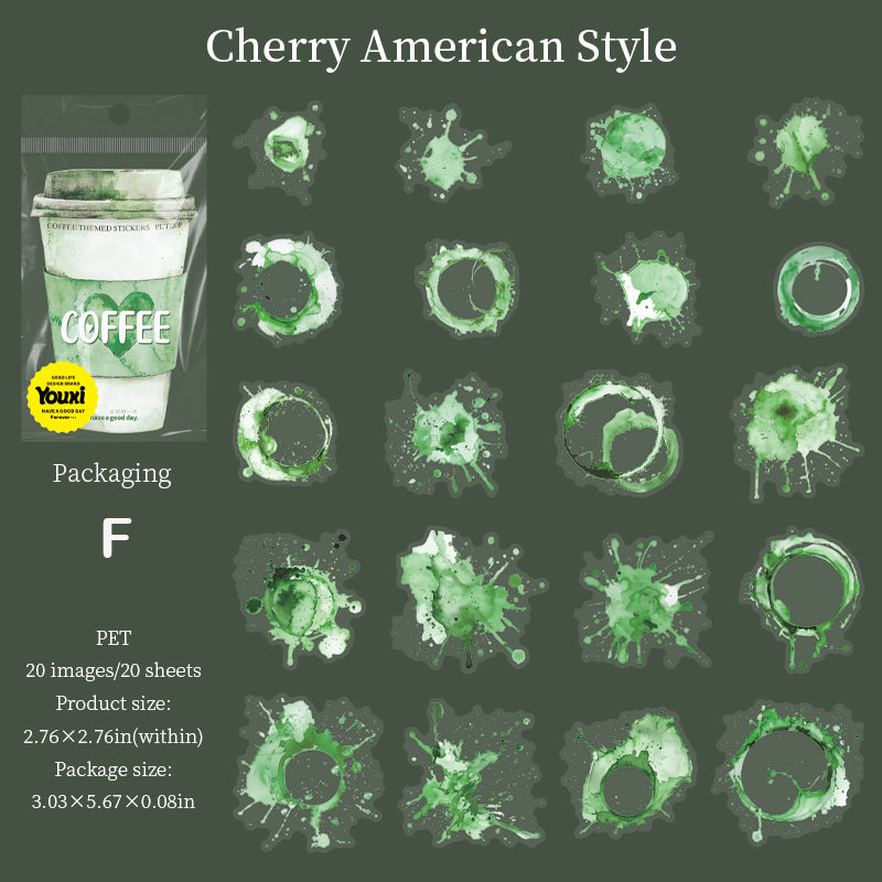 Color of Coffee Sticker 20pcs