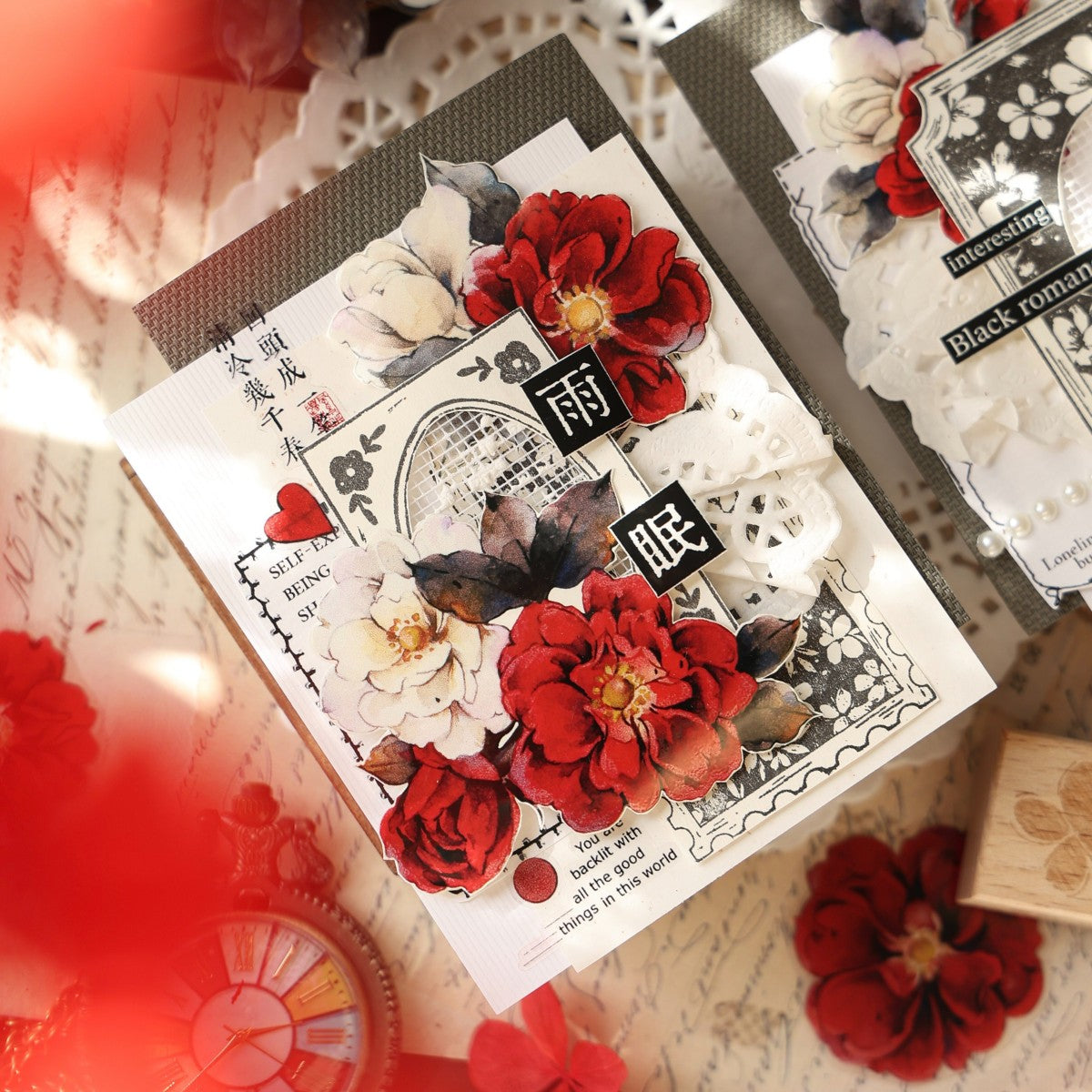 6cm*150cm Die-cutting Lucky Chips Flower Tape