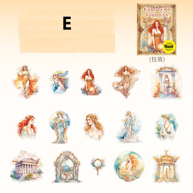 European Goddesses Sticker 15pcs