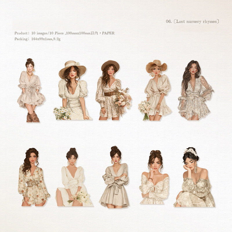 Falling Into Summer Sticker 10pcs