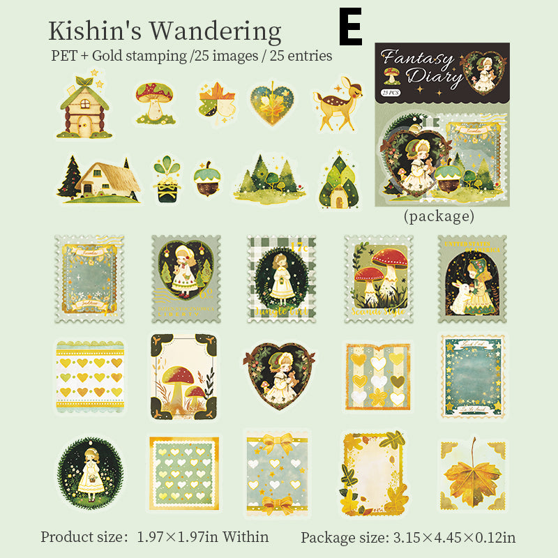 Fantasy Diary Sticker 25pcs