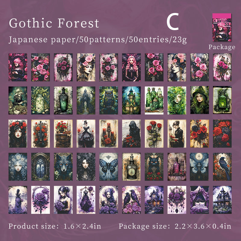 Fantasy Mini Book Sticker 50pcs