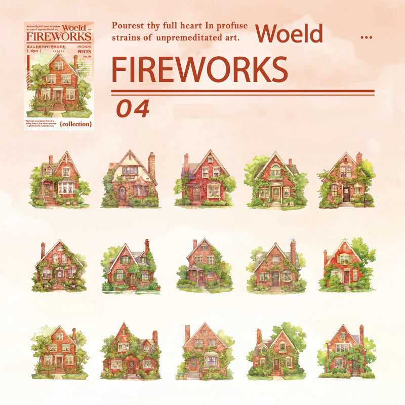Fireworks world Sticker 30pcs