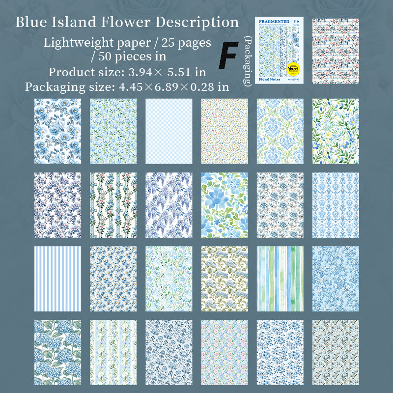 Floral Notes Paper 50pcs