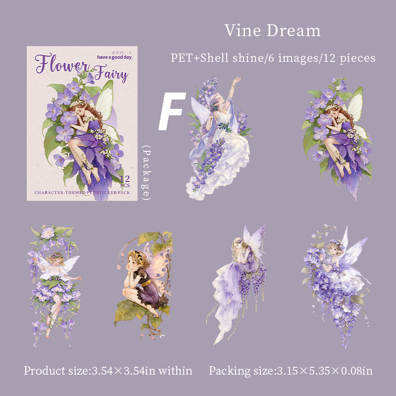 Flower Fairy Sticker 12pcs