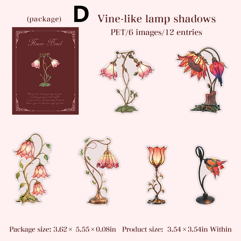 Flower Lantern Sticker 12pcs