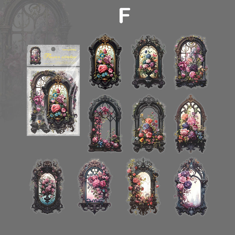 Flower Window Stickers 10pcs