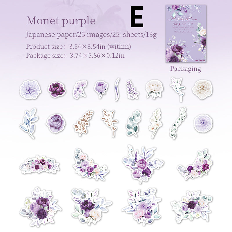 Flowers Bloom Sticker 25pcs