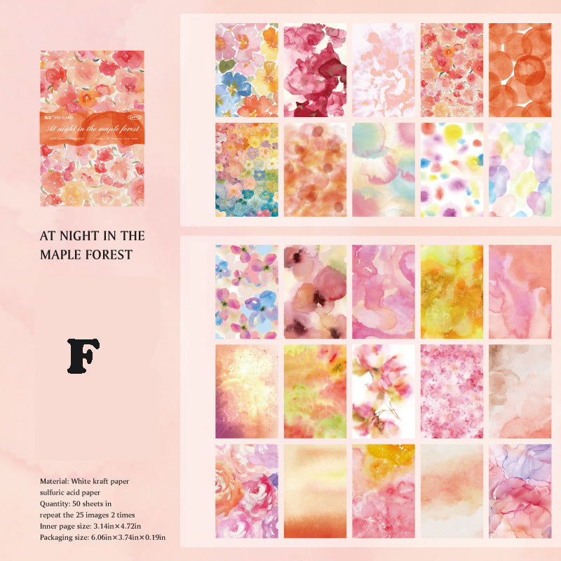 Flowing Light Reflecting Color Paper 50pcs