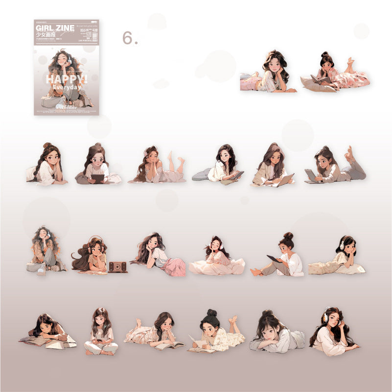 Girl Zine Sticker 40pcs