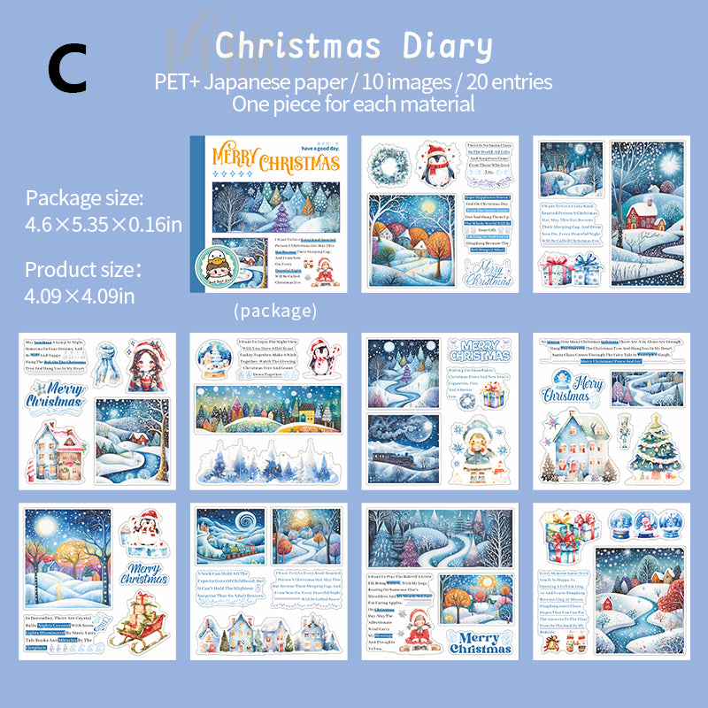 Girl's Christmas Weekly Sticker Book 20pcs
