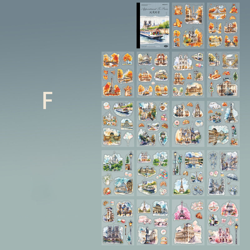 Go to Paris Sticker 18pcs