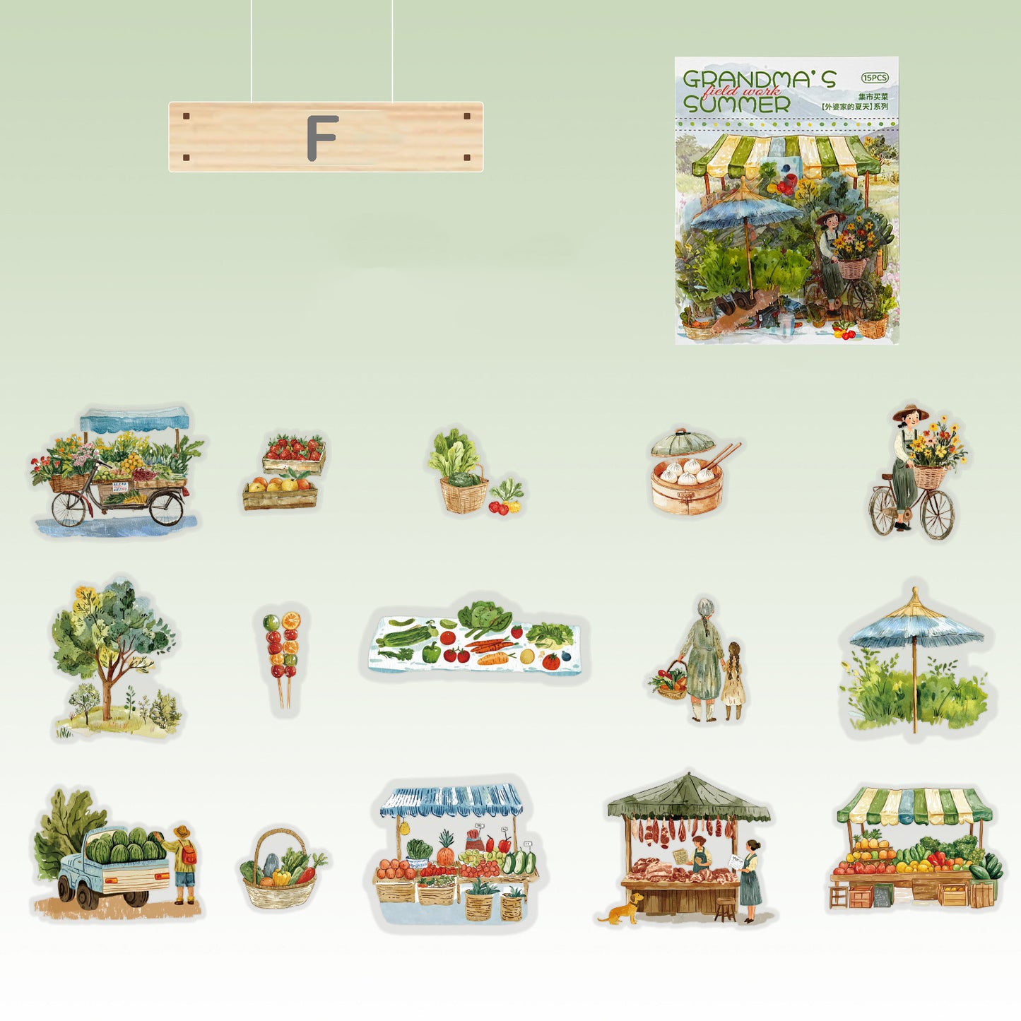 Grandma's Summer Sticker 15pcs