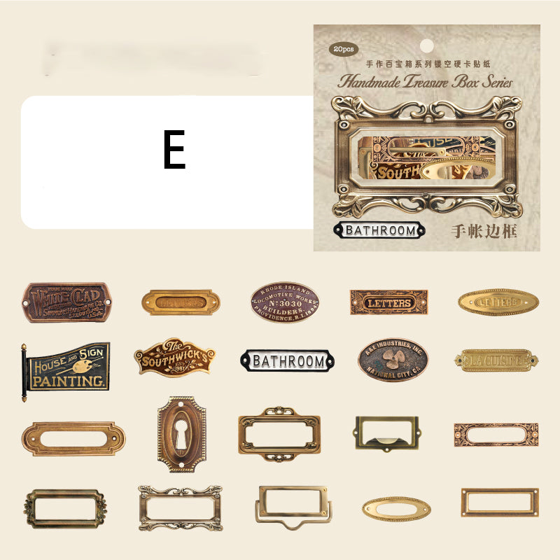 Handmade Treasure Box Sticker 20pcs