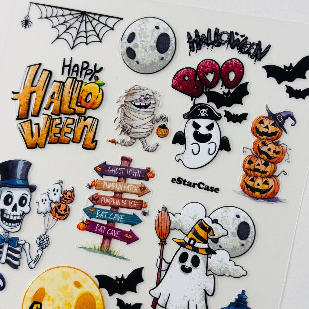 Halloween Embossed Sticker 1pcs