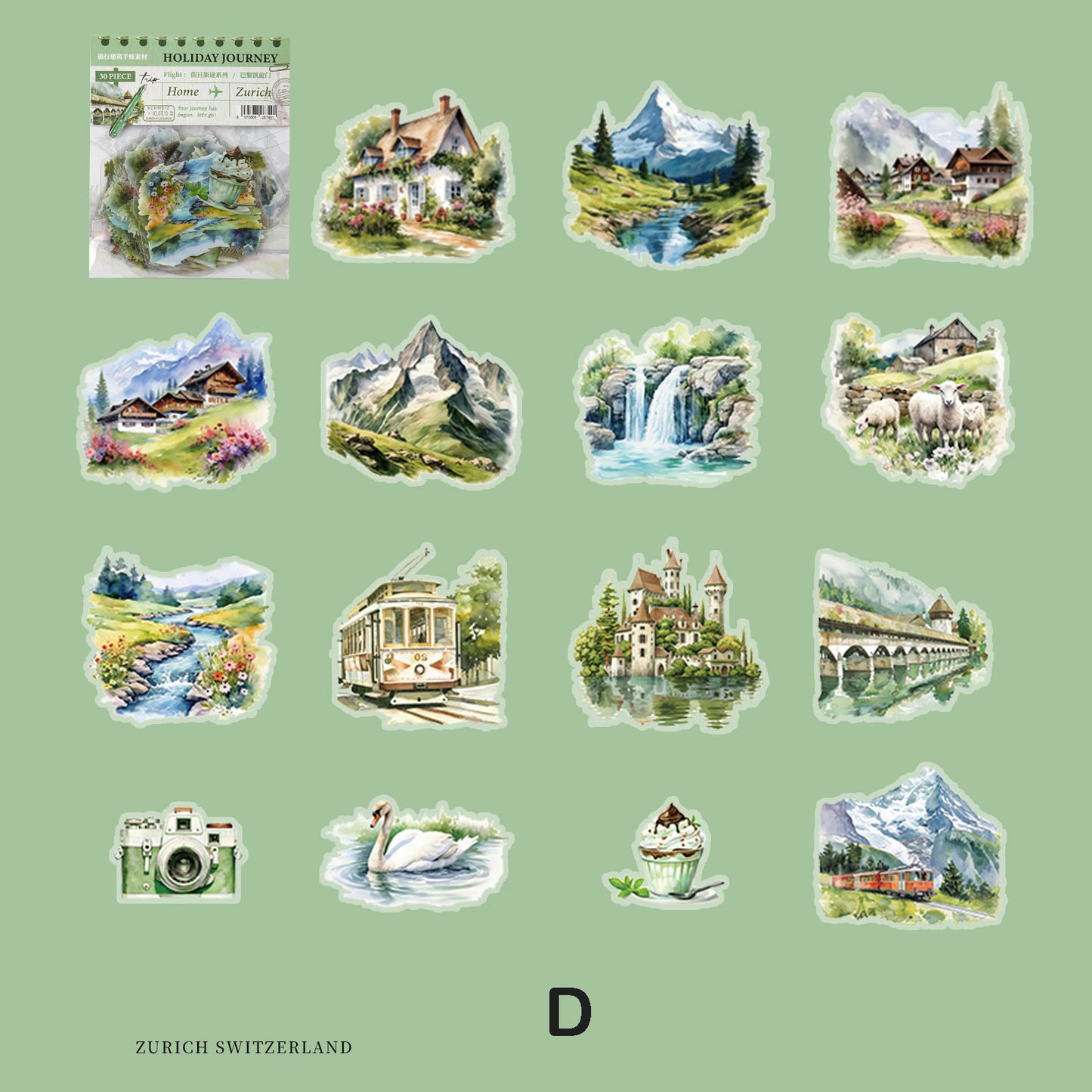 Holiday Journey Architectural Sticker 30pcs