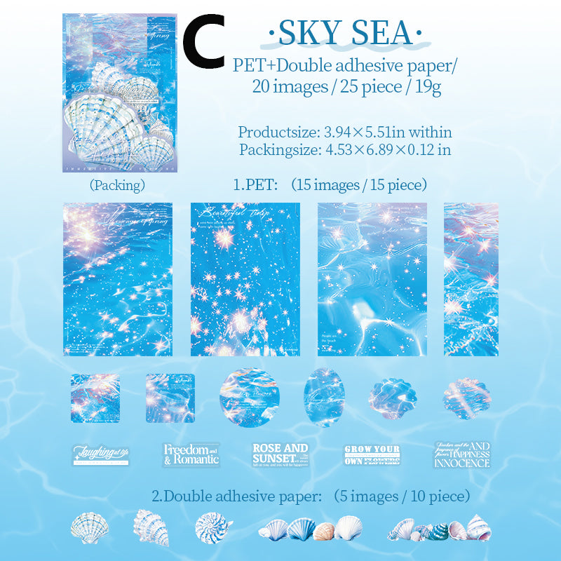 Immersive Sea Viewing Sticker 25pcs