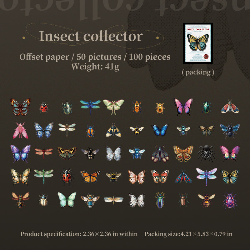 Insect Collector Sticker 100pcs