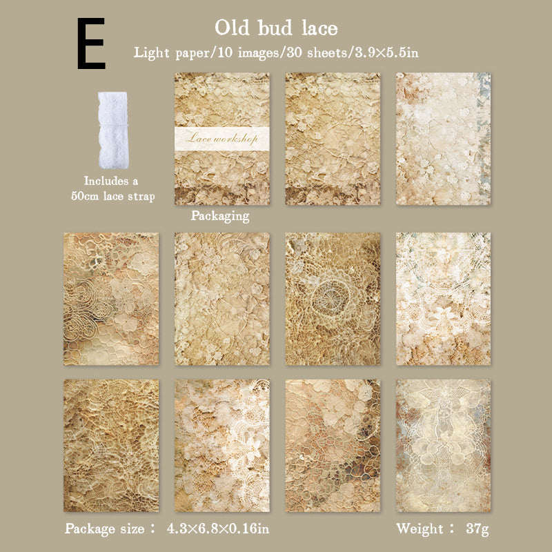 Lace Workshop Paper 30pcs