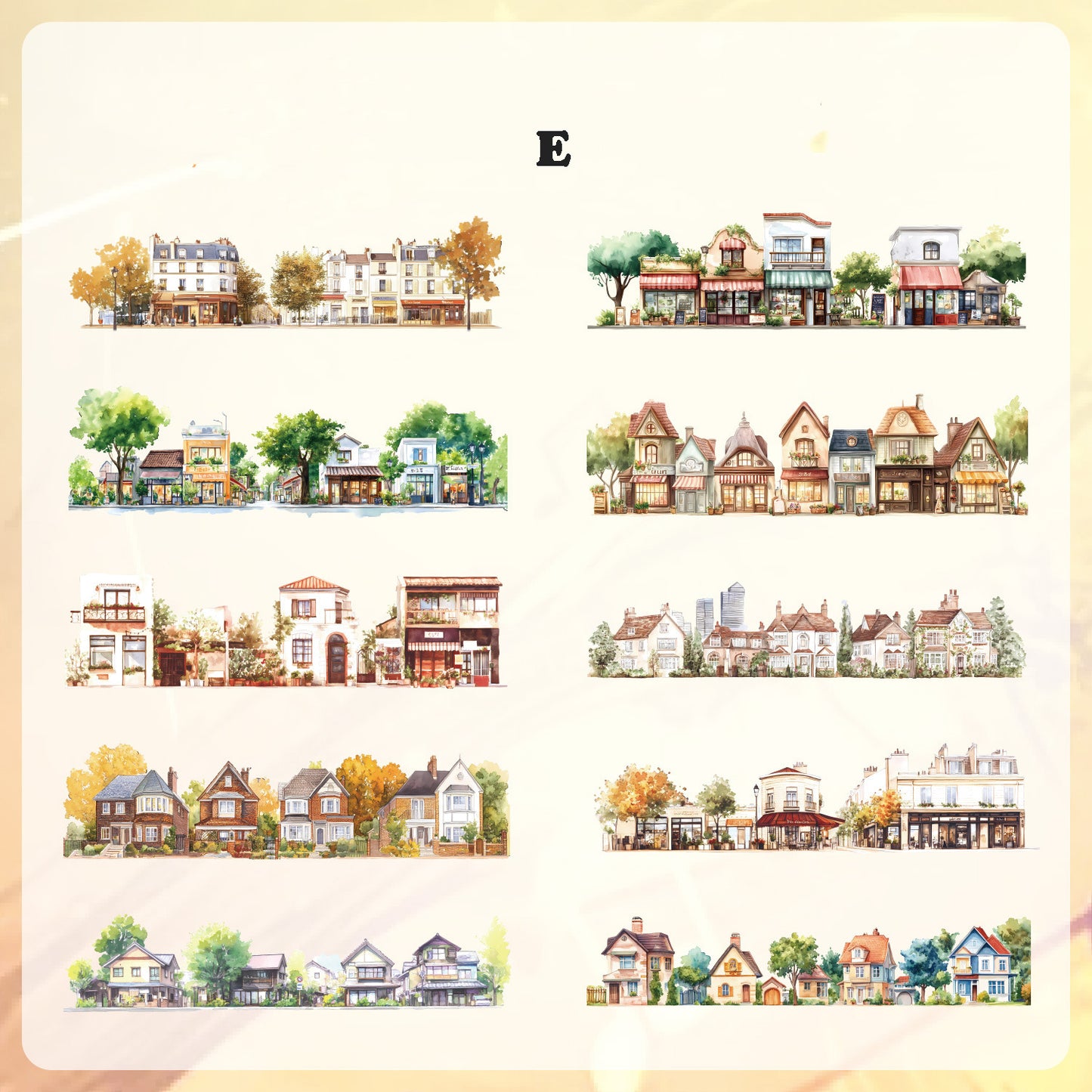 Landscape Stickers 10pcs