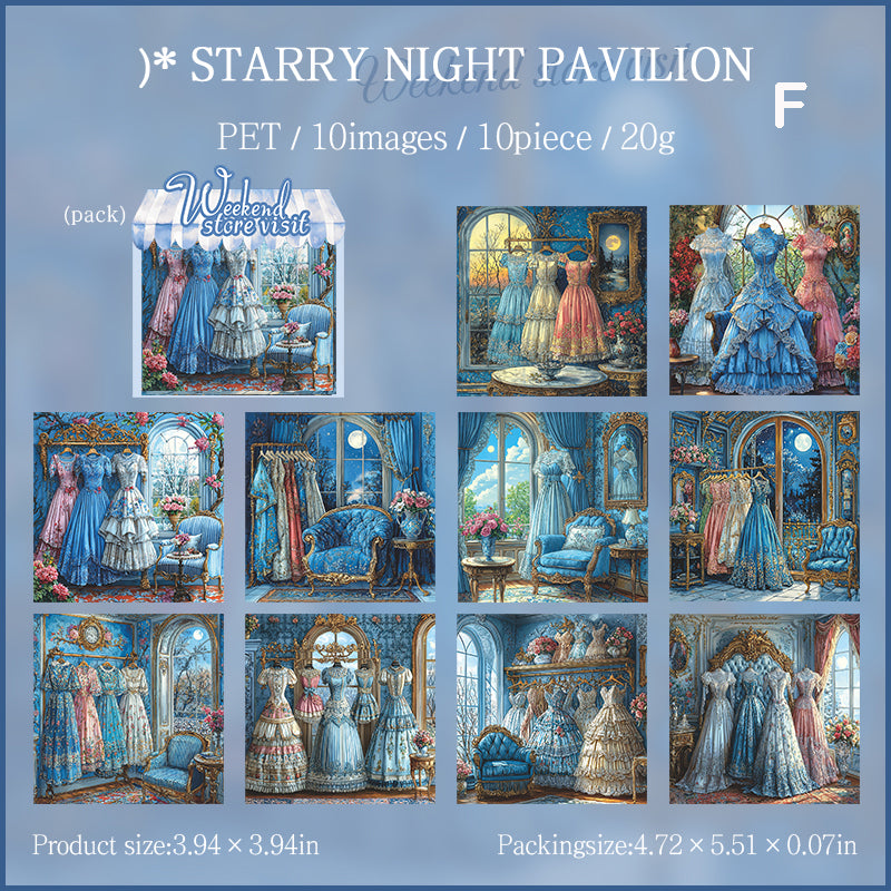 Large Size Weekend Shop Sticker 10pcs