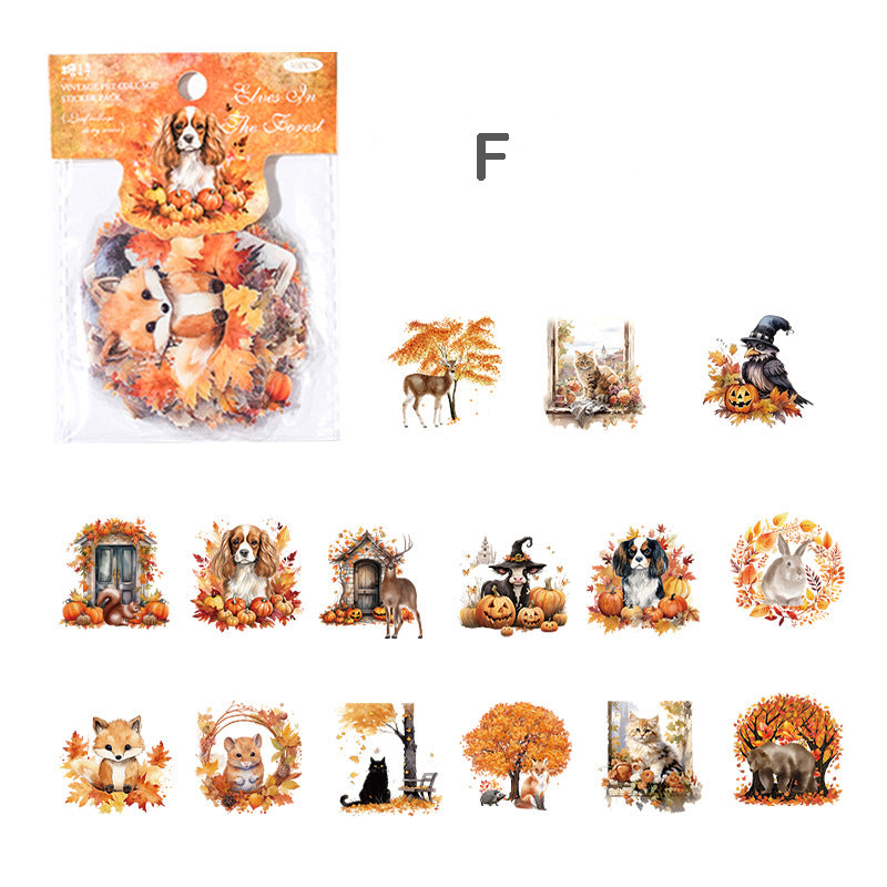 Leaf Collage Sticker 30pcs