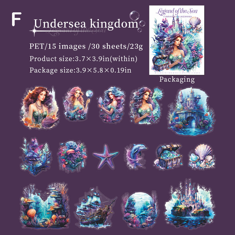 Legend of the Sea Stickers 30pcs