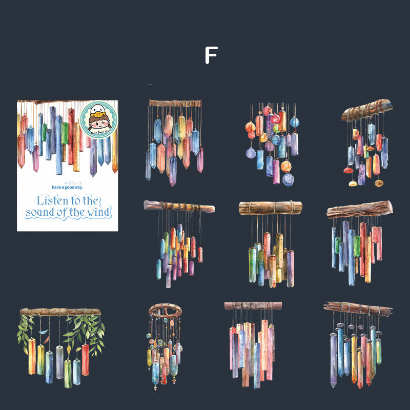 Listen to the Sound of the Wind Stickers 10pcs