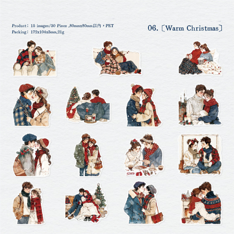 Love Theme Stickers 30pcs