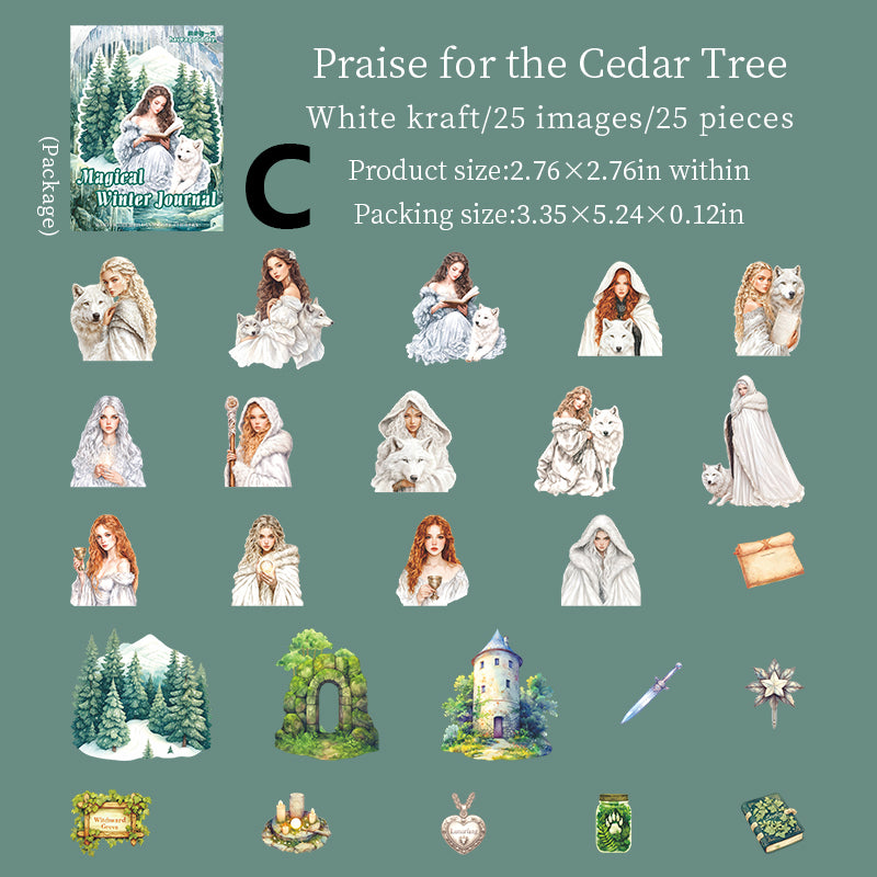 Magical Winter Journal Sticker 25pcs