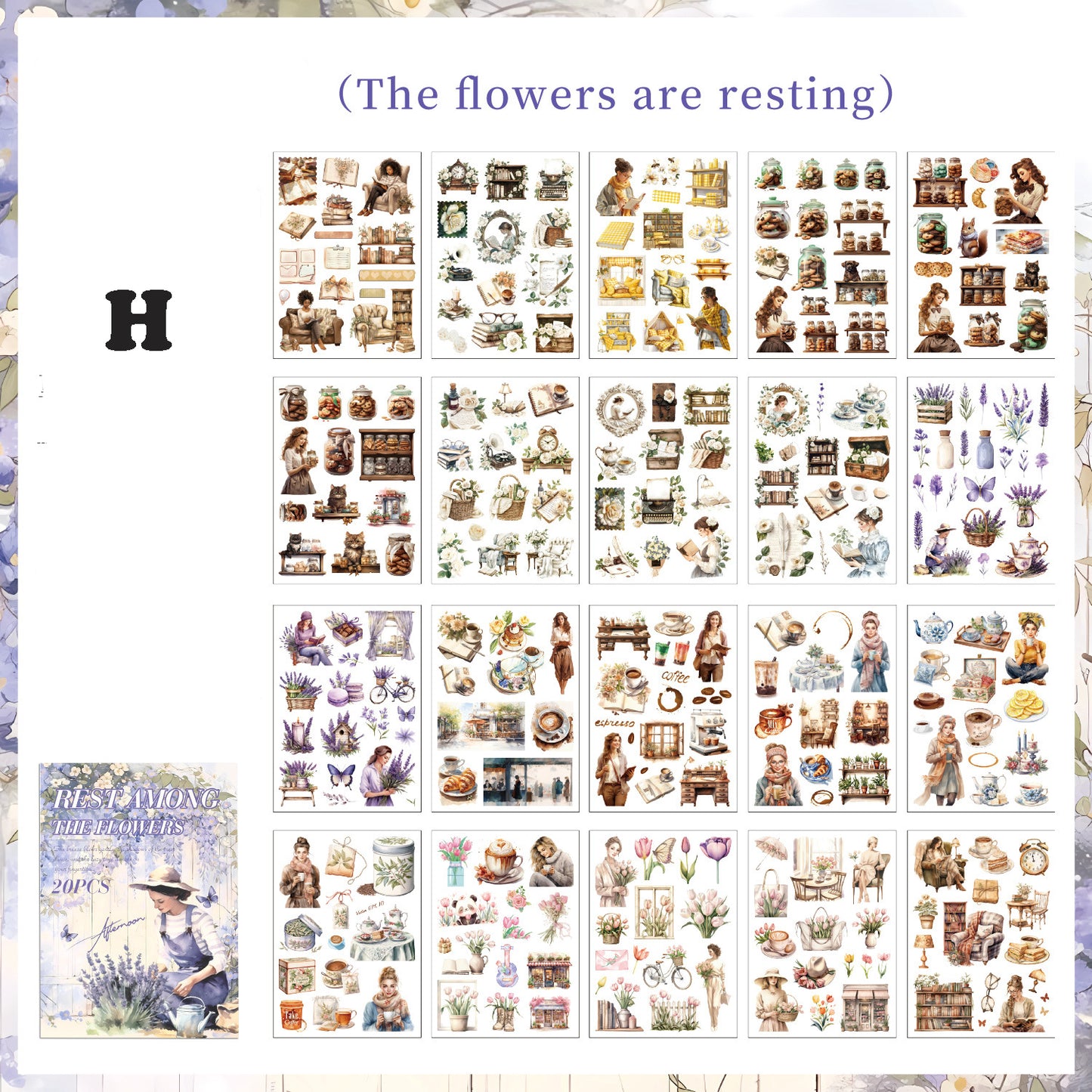 Memories of Time Sticker Book 20 sheets