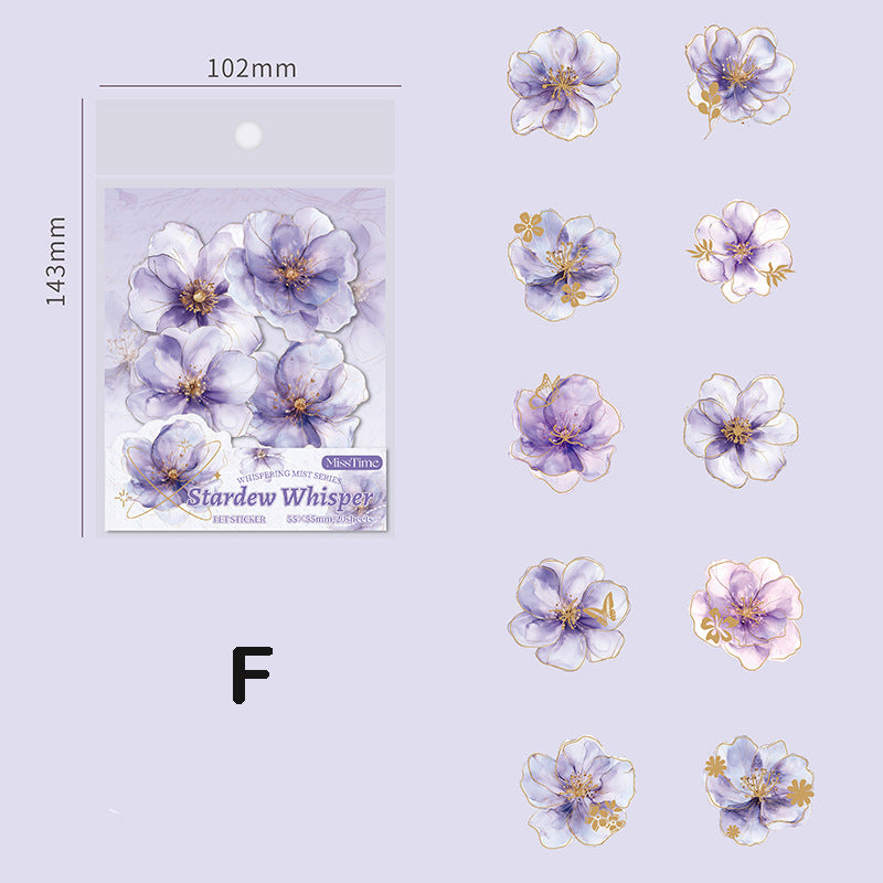 Misty Flowers Sticker 20pcs